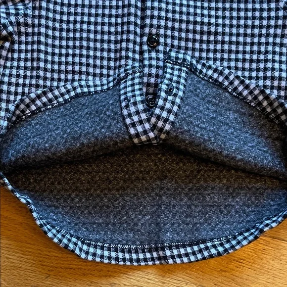 Hanna Andersson - Black and White Checkered Button-Down Shirt with collar - Picture 4 of 10